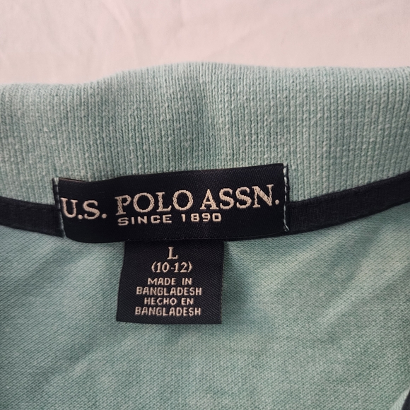 U.S. Polo Assn. Mint Green Kids Polo - Picture 5 of 5